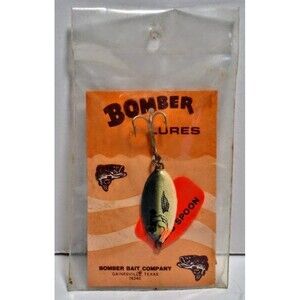 VINTAGE BOMBER BAIT COMPANY BOMBER SLAB SPOON LURES NEW OLD STOCK